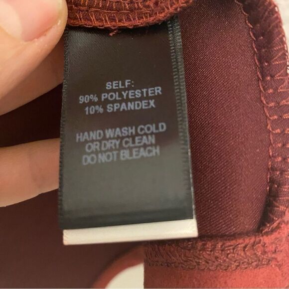 Lulus Dearest Dream burgundy Red Suede scallop short Skater holiday Dress S - Picture 9 of 13